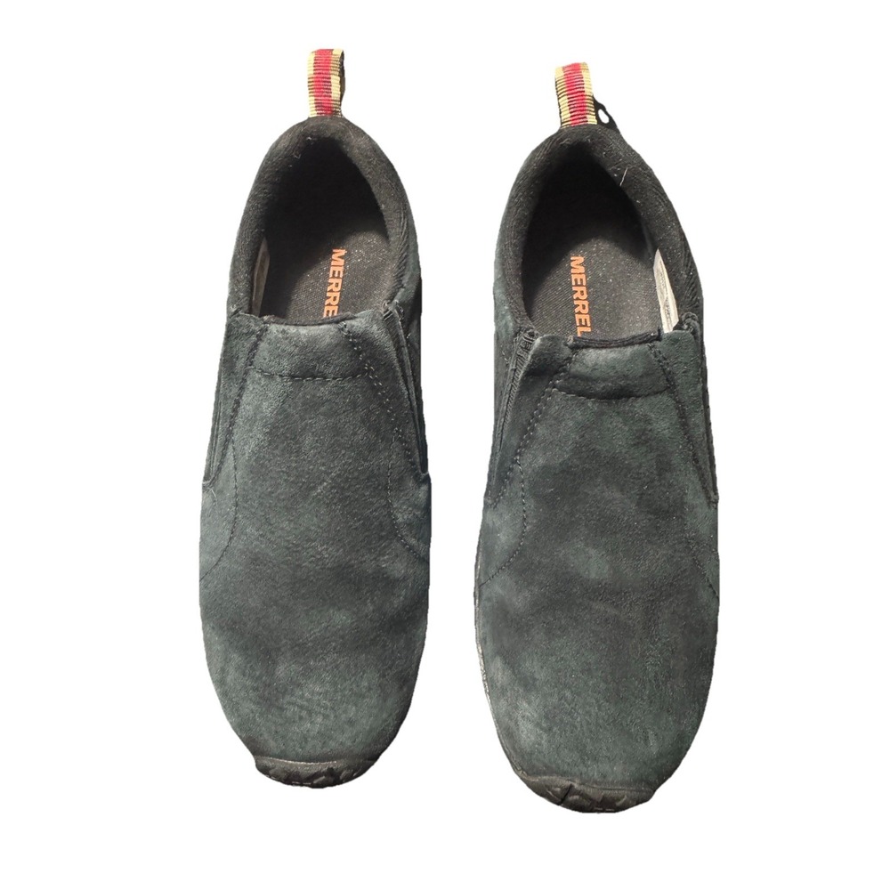 Merrell Women's Jungle‎ Moc Slip On Shoes Black Suede Leather Sz 8 Hiking